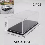 10 Sizes - 1/87 1/64 1/43 1/32 1/24 1/18 Clear Acrylic Car Model Display Box Dust Cover