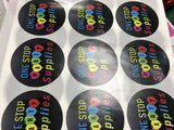 100PCS Customized Rectangular Logo Stickers Waterproof Labels