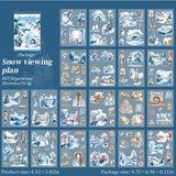 20 Sheets PET Die cut Stickers book Four Seasons Scenery Junk Journal DIY scrapbooking