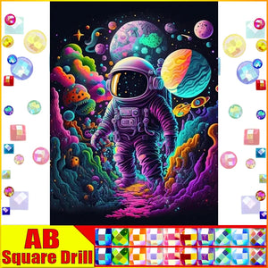 5D DIY Diamond Embroidery Full Square/round Fairy Dust AB Diamond Painting "Astronaut"