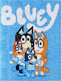 Latch hook DIY rug kit preprinted " Bluey Dog family - Aussie cartoon" approx 60x80