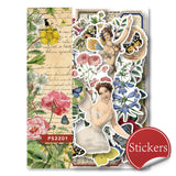 50PCS Retro Mixed Material Sticker Pack DIY Scrapbook Diary