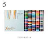60 Pcs/Set Basic Solid Color Washi Tape Scrapbook Diary Stationery