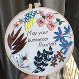 DIY Embroidery Flower wreath Needlework for Beginner Cross Stitch kit