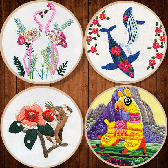 DIY Embroidery Animal patterns Needlework for Beginner Cross Stitch kit