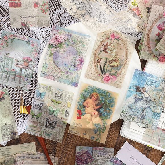 30 Sheets Dream Series Material Paper Secret Garden  Junk Journals Scrapbooking