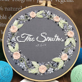 DIY Embroidery Flower wreath patterns Needlework for Beginner Cross Stitch kit