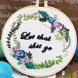 DIY Embroidery Flower wreath patterns Needlework for Beginner Cross Stitch kit