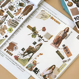 50sheets Magazine Sticker Book Washi Paper DIY Diary Journal Scrapbooking