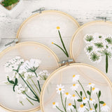 DIY Embroidery kits with Hoop "European Mesh Flowers"