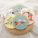 DIY Embroidery kits with Hoop "Chinese Flowers  Kit"