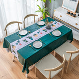 PVC Plastic Waterproof Table Cover Tablecloth Printed - Rectangular set B