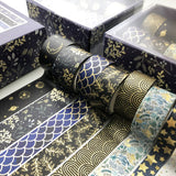10 pcs/set Kawaii black and gold Decorative washi tape Diy Scrapbooking Journals