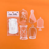 20 Pcs transparent Glass bottle Stickers Decorative Diary DIY scrapbooking junk journal