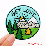 Outdoor Travel Nature Adventure Iron On Patches For Clothing Applique