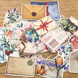 Old Flowers Envelopes Letters Stickers DIY Diary Journal Scrapbooking