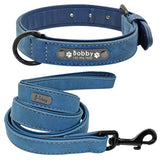 Leather Dog Collar option of Leash Set - 2 Layer Leather For Small Medium Large Dogs