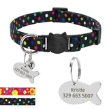 Cat Collars Quick Release Personalized name tag - Collar with Bell