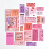 40pcs vintage ticket Stickers DIY scrapbooking junk journal