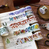 100 pcs Cute Animal butterfly  Vintage Plant flower Washi Tape DIY Scrapbooking Journals