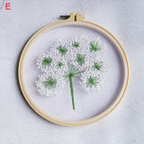 DIY Embroidery kits with Hoop "European Mesh Flowers"