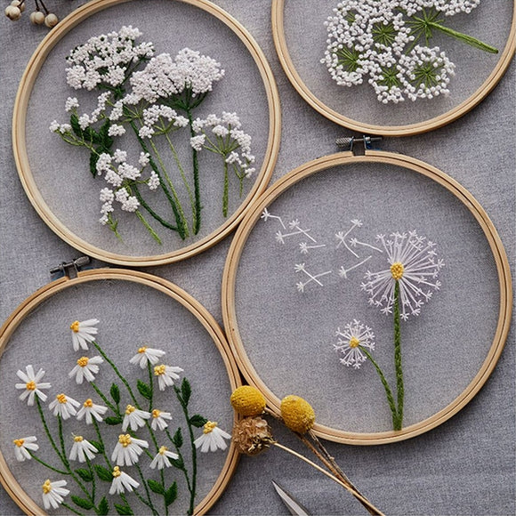 DIY Embroidery kits with Hoop 