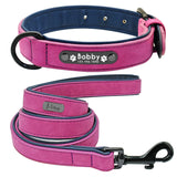 Customized Dogs Collars some incl.  leash, Padded Leather For Small Medium Large Dogs