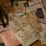 30 sheets Vintage Material Paper Retro DIY Diary Journal Scrapbooking