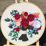 DIY Embroidery  Flower Wreaths Needlework for Beginner Cross Stitch kit