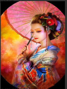 5D diamond paintings - 1 only local stock "Japanese Lady" Full square