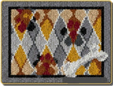 Latch hook DIY rug kit preprinted " Various patterns" approx 52x38cm