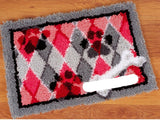 Latch hook DIY rug kit preprinted " Various patterns" approx 52x38cm