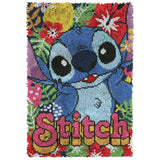 Latch hook DIY rug kit preprinted "Stitch" approx 60X85 CM