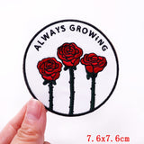 Letter Flower Iron On Patches For Clothing Applique