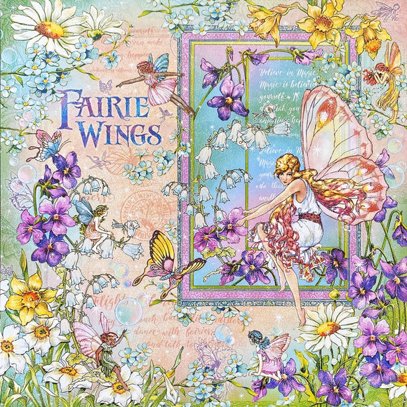 8Pcs/Pack Retro Flower Fairie Wings Vintage Sticker DIY Craft Scrapbooking Junk Journal