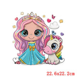 Cute Owl Cartoon Girl Unicorn Iron On Patches For Clothing Applique