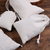 50 Pcs/Lot Linen Storage Drawstring Bags Party Christmas Package