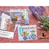 Cute Bicycle flower basket Cutting Dies DIY Scrapbooking Paper Craft Cards