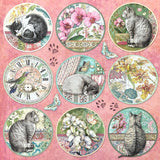 Vintage Cat Life Tag Label Decoration Paper Stickers DIY Diary Journal Scrapbooking