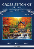 Counted unprinted cross stitch patterns - Landscapes and animals14-28CT set A