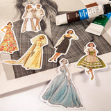 40pcs/pack Retro Fashion Girl Vintage Lady Washi Paper Stickers DIY Diary Journal Scrapbooking