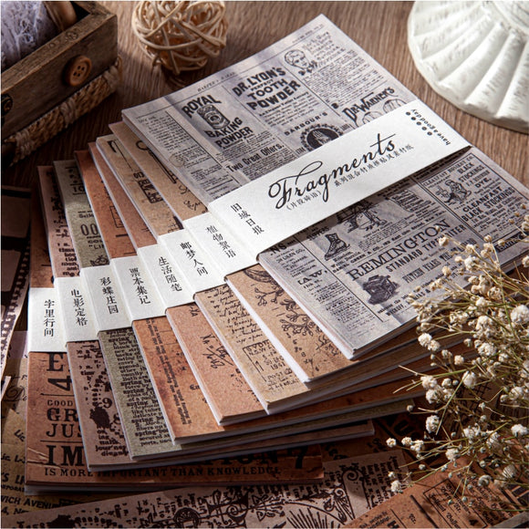 30pcs/pack Vintage Style Material Paper Decorative DIY scrapbooking junk journal