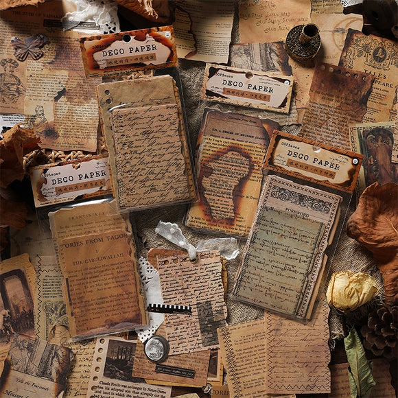 30 pcs/pack Vintage Poems old newspaper  DIY scrapbooking junk journal