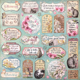 Vintage Cat Life Tag Label Decoration Paper Stickers DIY Diary Journal Scrapbooking