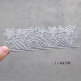Metal Cutting Die Star And Snowflake Lace Border  For DIY Scrapbooking Paper Crafts
