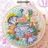France Garden Flower Beginner Embroidery Needlework Cross Stitch Kit