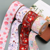 10 Yards 25MM /38mm Strawberry Floral Ribbon for Handmade Crafts