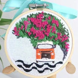 France Garden Flower Beginner Embroidery Needlework Cross Stitch Kit