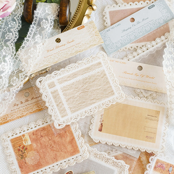 10 pcs Vintage decorative paper lace  DIY scrapbooking junk journal