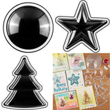 Circle, Stars, Christmas Tree Dimensional Shaker Domes for Craft Lovers